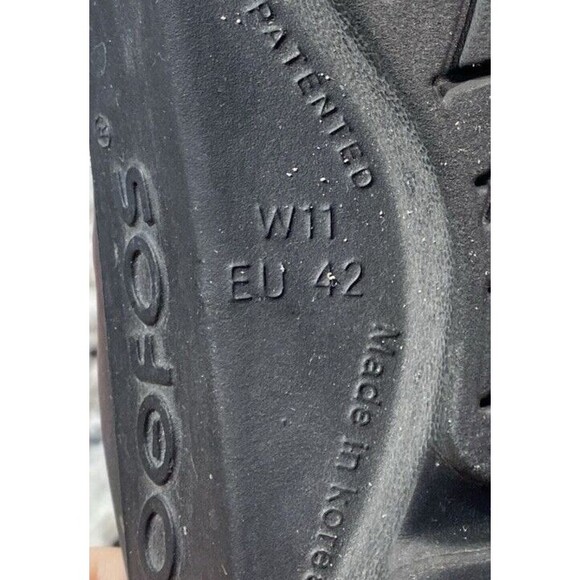 Oofos Oolala Women's Thong Sandals Size 11 Black Red Calypso Ombre Fade Recovery - Picture 8 of 8